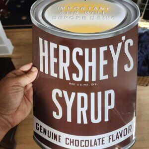 Brand New Ande Rooney Hershey Syrup 2008 Heavily Embossed Tin Sign